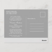 スクリプトエレガント |グラッモダンド写真のお知らせ ポストカード (裏面)