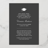 スクリプトエレガント |グラッモダンド写真のお知らせ 箔招待状 (裏面)