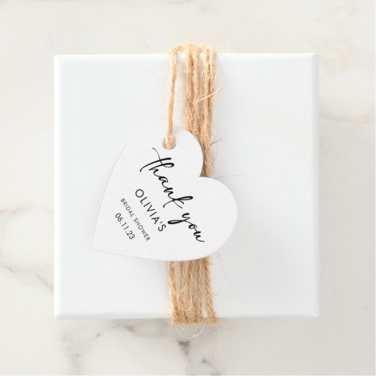 スクリプトエレガント |ブライダルシャワーありがとうメッセージカード フェイバータグ (インサイチュ)