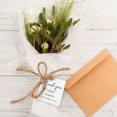 スクリプトエレガント |ブライダルシャワーありがとうメッセージカード フェイバータグ