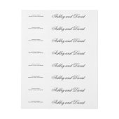 スクリプトエレガント ラップアラウンド宛名ラベル (シート)