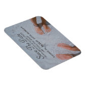 スクリプトエレガント |写真カスタム日付マグネットを保存 マグネット (右側)