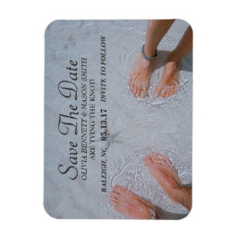 スクリプトエレガント |写真カスタム日付マグネットを保存 マグネット