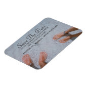 スクリプトエレガント |写真カスタム日付マグネットを保存 マグネット (左側)