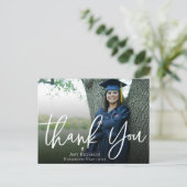 スクリプトエレガント |卒業写真ありがとう ポストカード (スタンド正面)