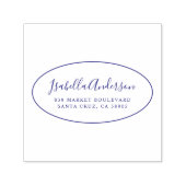 スクリプトエレガント |名前をカスタムすると差出人住所楕円 セルフインキングスタンプ (デザイン)