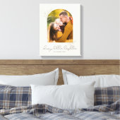 スクリプトエレガント |家族の写真のアーチ キャンバスプリント (インサイチュ (寝室))