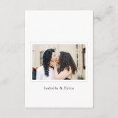 スクリプトエレガントQRコードウェディングRSVPカード エンクロージャーカード (裏面)