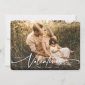 スクリプトエレガントValentines Dayフラットフォトカード シーズンカード (正面)