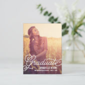 スクリプトオーバーレイの卒業発表/招待状 インビテーションポストカード (スタンド正面)