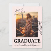 スクリプトオーバーレイ写真 卒業発表 招待状 (正面)