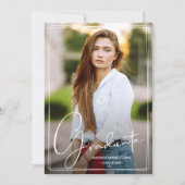 スクリプトオーバーレイ2写真卒業 案内状 (正面)