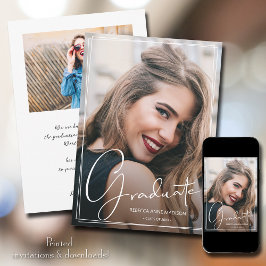 スクリプトオーバーレイ2写真卒業 案内状