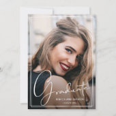 スクリプトオーバーレイ2写真卒業 案内状 (正面)