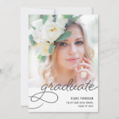 スクリプトオーバーレイ |写真卒業パーティー 招待状 (正面)