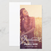 スクリプトオーバーレイ 卒業アナウンスメント 案内状 (正面/裏面)