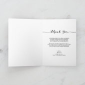 スクリプトカジュアルのモダン大学院写真あり サンキューカード (内部)