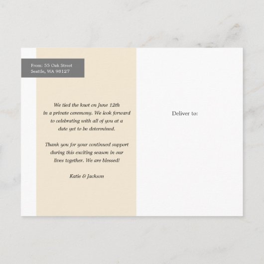 スクリプトカジュアルの写真のエロップ 案内ポストカード (裏面)