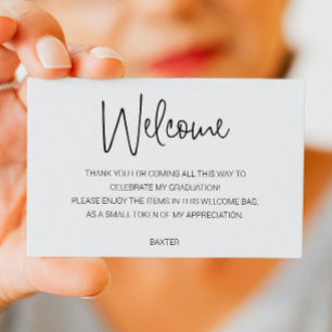 スクリプトカジュアルの卒業ウェルカム抱き枕バスケット プレイスカード