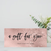 スクリプトカジュアルバラフェイク金ゴールドルックギフト証明書 (スタンド正面)