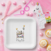 スクリプトカジュアルバーカートの卒業 ペーパープレート (パーティー)