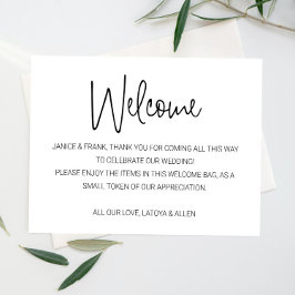 スクリプトカジュアル名ようこそ結婚のギフトバスケット