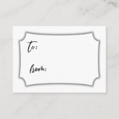 スクリプトカジュアル表示ブライダルシャワーギフトカード エンクロージャーカード (裏面)