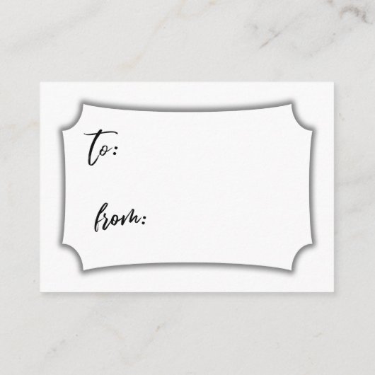 スクリプトカジュアル表示ブライダルシャワーギフトカード エンクロージャーカード (裏面)