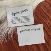 スクリプトカジュアル表示ブライダルシャワーギフトラップなし エンクロージャーカード