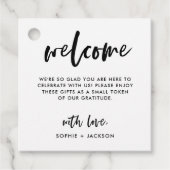 スクリプトカジュアル |の結婚ようこそ抱き枕またはバスケット フェイバータグ (正面)