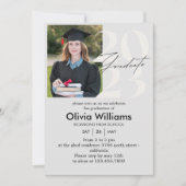 スクリプトカジュアル |写真カスタムの卒業式パーティー 招待状 (正面)