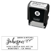 スクリプトカスタムフォント付き可愛いアドレススタンプ セルフインキングスタンプ (インサイチュ)