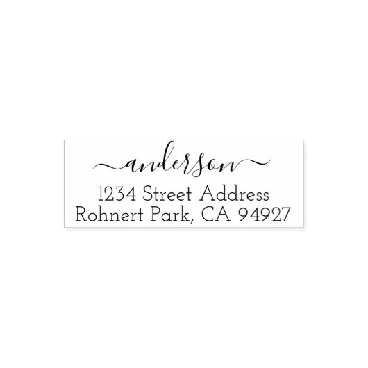 スクリプトカスタムフォント付き可愛いアドレススタンプ セルフインキングスタンプ (デザイン)