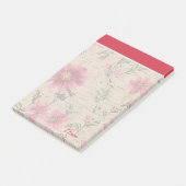 スクリプトカスタムロマンチックなヴィンテージフローラ背景 ポストイット (アングル)