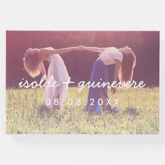 スクリプトカスタム写真の名結婚前 ゲストブック (正面)