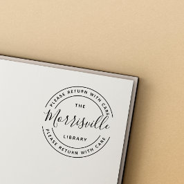 スクリプトカスタム名のライブラリからのライブラリのラウンド ラバースタンプ