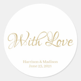 スクリプトカスタム文字の結婚ギフトメッセージカードシール ラウンドシール