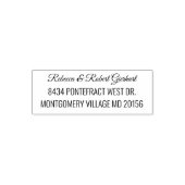 スクリプトカップルの個人用オフィス差出人住所 セルフインキングスタンプ (デザイン)