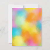 スクリプトカラフル抽象芸術の手書きモノグラムの入力 ノートカード (裏面)