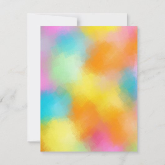 スクリプトカラフル抽象芸術の手書きモノグラムの入力 ノートカード (裏面)