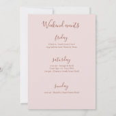 スクリプトカリグラフィテラコッタバチェロレッテ 招待状 (裏面)