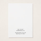 スクリプトカリグラフィホワイトイヤリング表示カード (裏面)