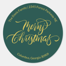 スクリプトカリグラフィー メリークリスマス 返送先住所