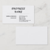 スクリプトクラシカル白黒マネージャの名刺 名刺 (正面/裏面)