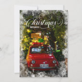 スクリプトクリスマスウィッシュ 雪のオーバーレイ カスタム写真 シーズンカード (正面)