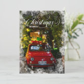 スクリプトクリスマスウィッシュ 雪のオーバーレイ カスタム写真 シーズンカード (スタンド正面)