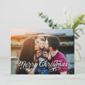 スクリプトクリスマスハンドレタリング数々のフォトカード シーズンカード (スタンド正面)