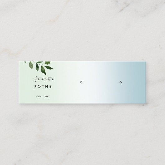 スクリプトグラデーションスタッドイヤリングミニミニビジネスCa スキニー名刺 (正面)