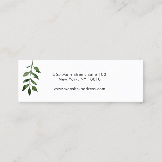 スクリプトグラデーションスタッドイヤリングミニミニビジネスCa スキニー名刺 (裏面)