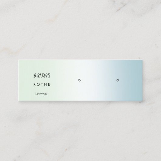 スクリプトグラデーションスタッドイヤリングミニ スキニー名刺 (正面)